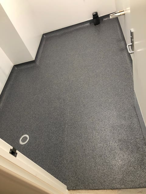 Refurbished Accessible Bathroom – Seamless MMA Flooring - After