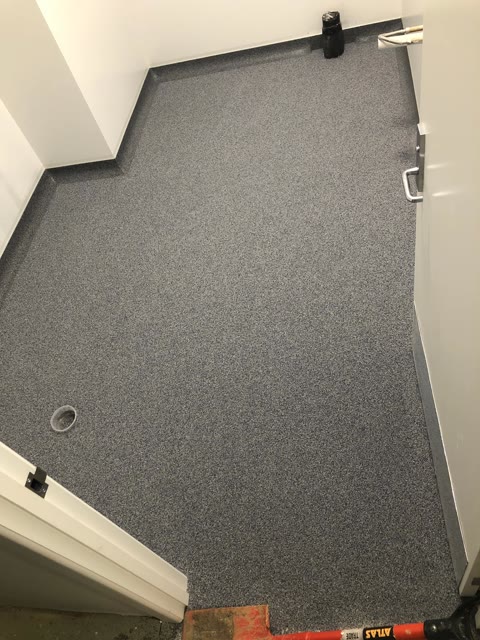Refurbished Accessible Bathroom – Seamless MMA Flooring - Step 5